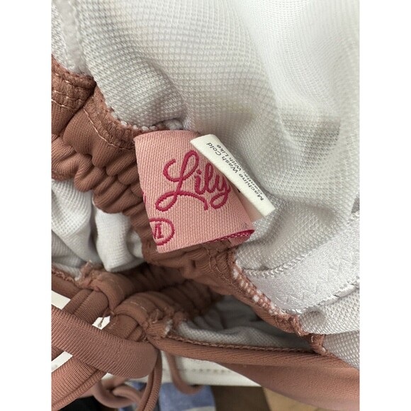 Women’s Swimsuit Bathing Suit Pink Lily soft pale Pink One Piece Size M - Picture 7 of 8